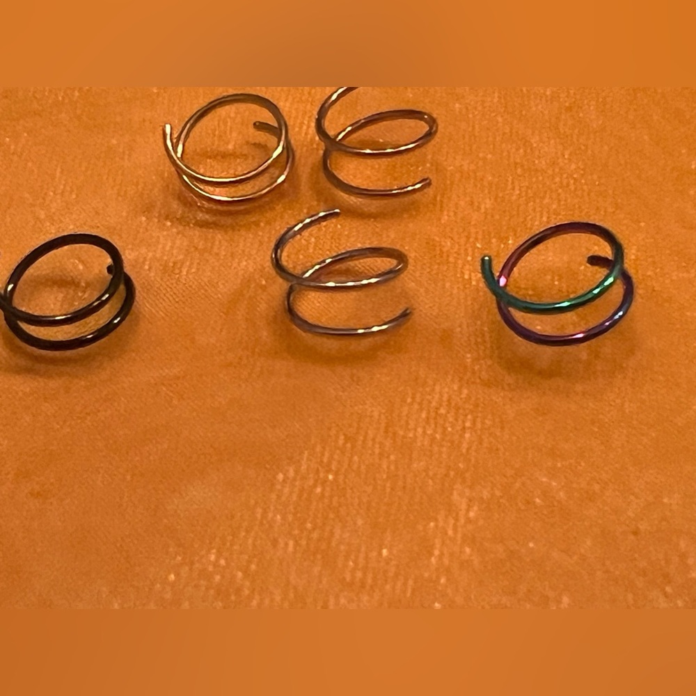 Nose rings twist on multi hoop 5 colors New